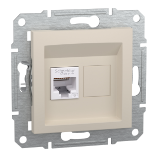 Schneider Electric EPH4770123, Asfora, Krem, Data İnternet Prizi, RJ45, CAT 6-UTP, Çerçevesiz