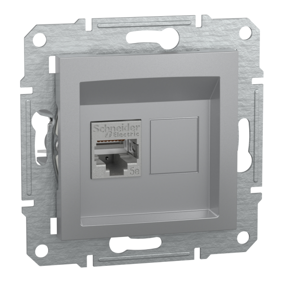 Schneider Electric EPH5000161, Asfora Plus, Alüminyum, Data İnternet Prizi, RJ45, CAT 5e-FTP, Çerçeveli