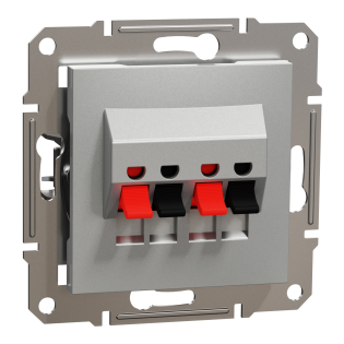 Schneider Electric EPH5700161, Asfora Plus, Alüminyum, Hoparlör Prizi, İkili, Çerçeveli