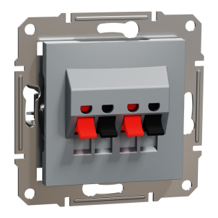 Schneider Electric EPH5700162, Asfora Plus, Çelik, Hoparlör Prizi, İkili, Çerçeveli