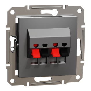 Schneider Electric EPH5700171, Asfora Plus, Antrasit, Hoparlör Prizi, İkili, Çerçeveli