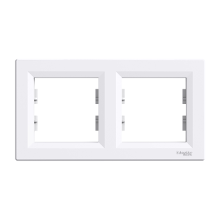 Schneider Electric EPH5800221, Asfora, Beyaz, İkili Çerçeve, Yatay