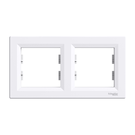 Schneider Electric EPH5800221, Asfora, Beyaz, İkili Çerçeve, Yatay