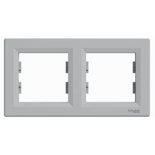 Schneider Electric EPH5800261, Asfora Plus, Alüminyum, İkili Çerçeve, Yatay