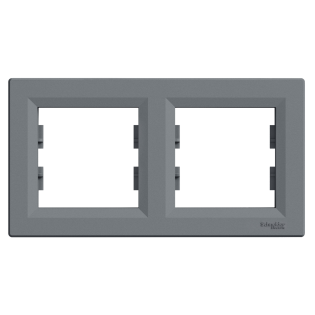 Schneider Electric EPH5800262, Asfora Plus, Çelik, İkili Çerçeve, Yatay