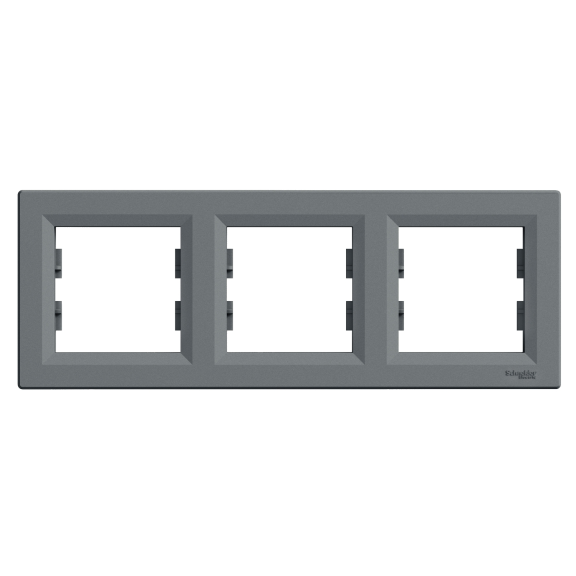 Schneider Electric EPH5800362, Asfora Plus, Çelik, Üçlü Çerçeve, Yatay
