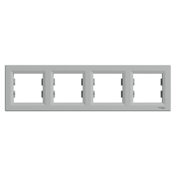 Schneider Electric EPH5800461, Asfora Plus, Alüminyum, Dörtlü Çerçeve, Yatay
