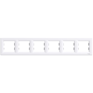 Schneider Electric EPH5800621, Asfora, Beyaz, Altılı Çerçeve, Yatay