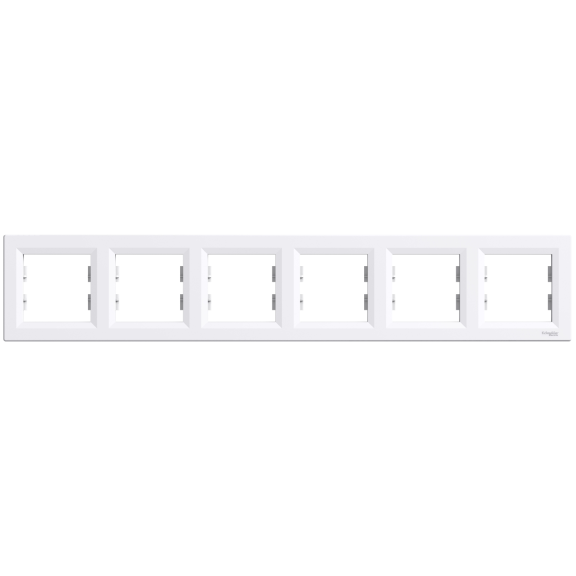 Schneider Electric EPH5800621, Asfora, Beyaz, Altılı Çerçeve, Yatay