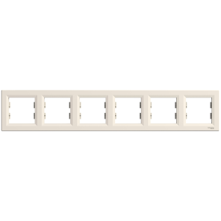 Schneider Electric EPH5800623, Asfora, Krem, Altılı Çerçeve, Yatay