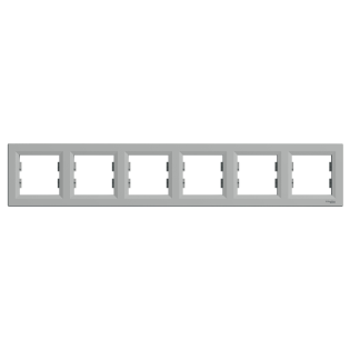 Schneider Electric EPH5800661, Asfora Plus, Alüminyum, Altılı Çerçeve, Yatay