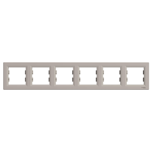 Schneider Electric EPH5800669, Asfora Plus, Bronz, Altılı Çerçeve, Yatay