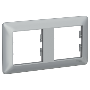 Schneider Electric EPH5805261, Asfora EM Plus, Alüminyum, İkili Yatay Çerçeve