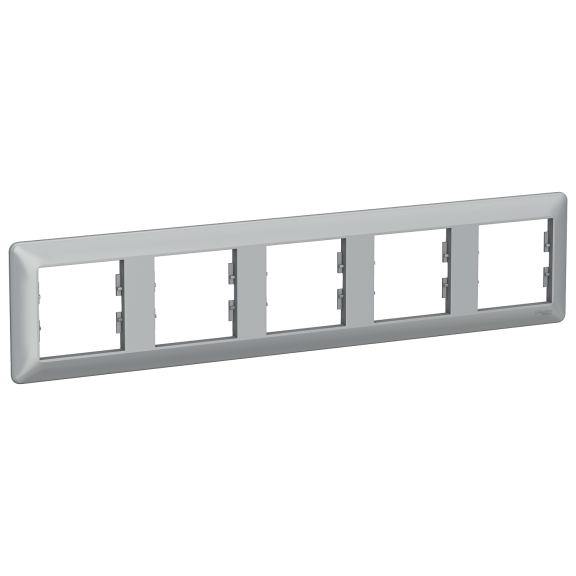 Schneider Electric EPH5805561, Asfora EM Plus, Alüminyum, Beşli Yatay Çerçeve