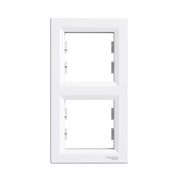 Schneider Electric EPH5810221, Asfora, Beyaz, İkili Çerçeve, Dikey