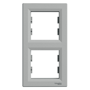 Schneider Electric EPH5810261, Asfora Plus, Alüminyum, İkili Çerçeve, Dikey