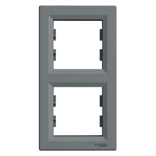 Schneider Electric EPH5810262, Asfora Plus, Çelik, İkili Çerçeve, Dikey