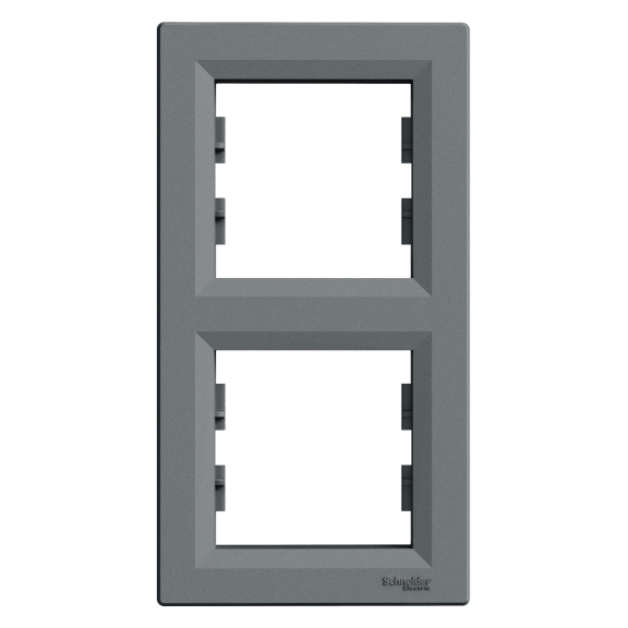 Schneider Electric EPH5810262, Asfora Plus, Çelik, İkili Çerçeve, Dikey