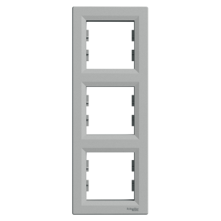 Schneider Electric EPH5810361, Asfora Plus, Alüminyum, Üçlü Çerçeve, Dikey