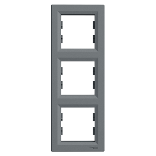 Schneider Electric EPH5810362, Asfora Plus, Çelik, Üçlü Çerçeve, Dikey