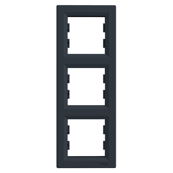 Schneider Electric EPH5810371, Asfora Plus, Antrasit, Üçlü Çerçeve, Dikey