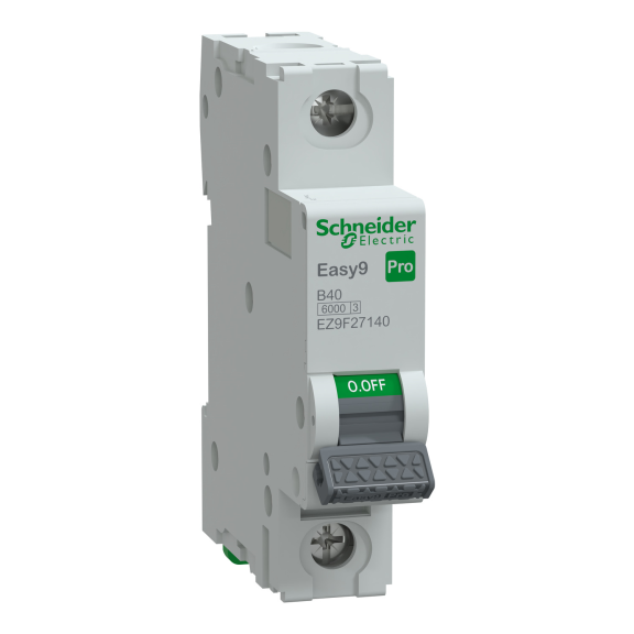 Schneider Electric EZ9F27140, Easy9 Pro, 40 Amper, 1 Kutuplu, B Tipi, Otomatik Sigorta, 6 kA, 1x40B