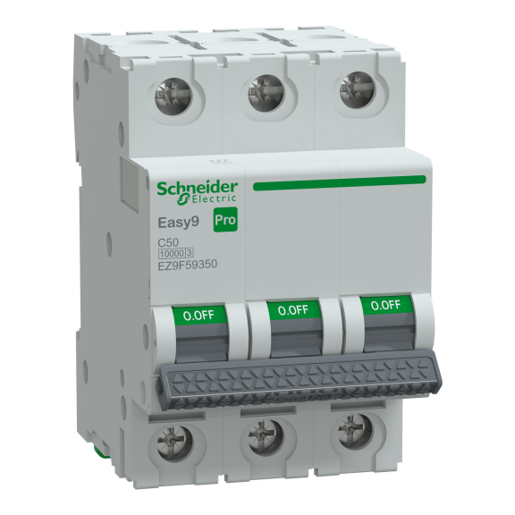 Schneider Electric EZ9F59350, Easy9 Pro, 50 Amper, 3 Kutuplu, C Tipi, Otomatik Sigorta, 10 kA, 3x50C