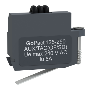 Schneider Electric G12-25AUX240, GoPact, G125-G250 Kompakt Şalterler için OF/SD Yardımcı Kontak, 1 K/A