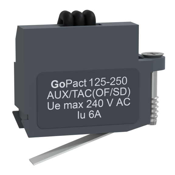 Schneider Electric G12-25AUX240, GoPact, G125-G250 Kompakt Şalterler için OF/SD Yardımcı Kontak, 1 K/A
