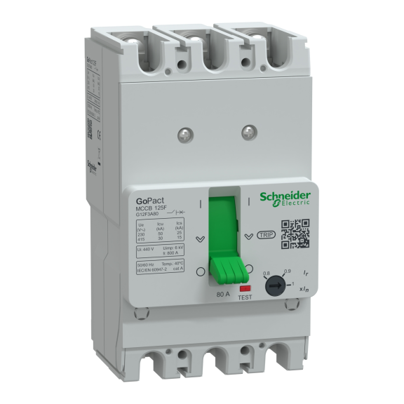 Schneider Electric G12F3A80, GoPact, 64-80 Amper, 3 Kutuplu, 30 kA, Kompakt Şalter, G125F, TM80D