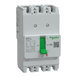 Schneider Electric G12F3F63, GoPact, 63 Amper, 3 Kutuplu, 30 kA, Kompakt Şalter, G125F, TM63D