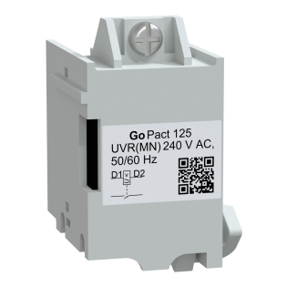 Schneider Electric G12UVR230AC, GoPact, G125 Kompakt Şalterler için MN Düşük Gerilim Bobini, 230 Volt AC