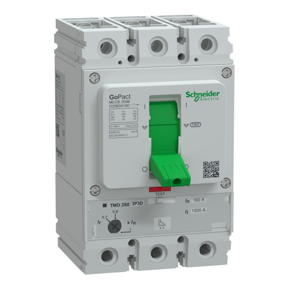 Schneider Electric G25B3A160, GoPact, 112-160 Amper, 3 Kutuplu, 25 kA, Kompakt Şalter, G250B, TM160D