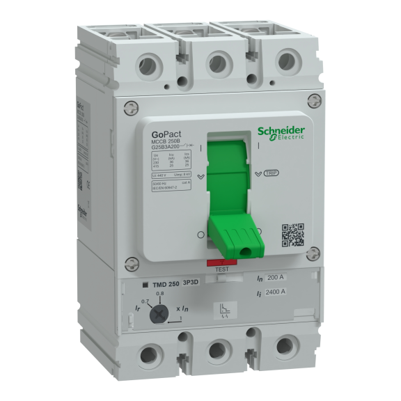 Schneider Electric G25B3A200, GoPact, 140-200 Amper, 3 Kutuplu, 25 kA, Kompakt Şalter, G250B, TM200D