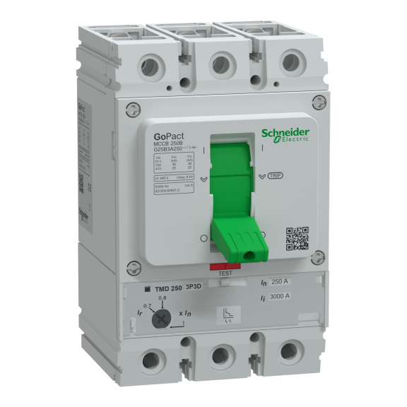 Schneider Electric G25B3A250, GoPact, 175-250 Amper, 3 Kutuplu, 25 kA, Kompakt Şalter, G250B, TM250D