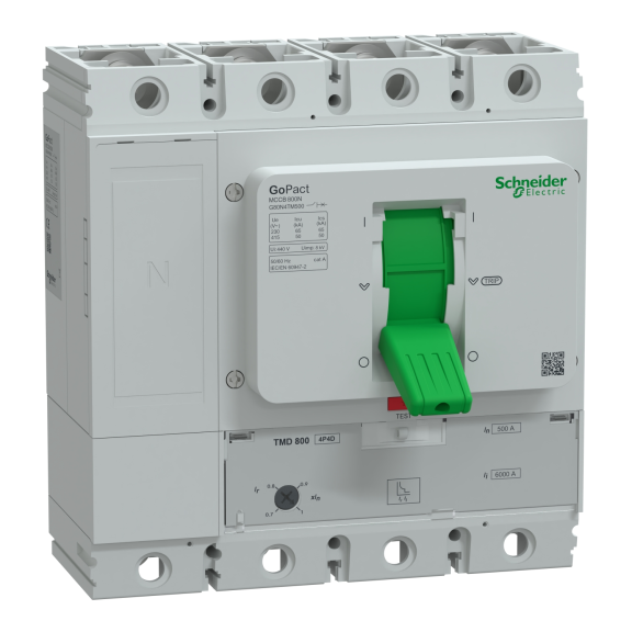 Schneider Electric G80N4TM500, GoPact, 350-500 Amper, 4 Kutuplu, 50 kA, Kompakt Şalter, G800N, TM500D