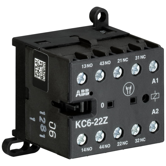 ABB GJH1213001R0225, KC 6 22 Z, 2NA+2NK, Mini Yardımcı Kontaktör, 220-240 Volt DC