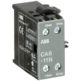 ABB GJL1201317R0004, CA 6-11 N, B6-B7/01 Mini Kontatörler İçin Yana Geçmeli Tip Yardımcı Kontak Blok, 1NA+1NK