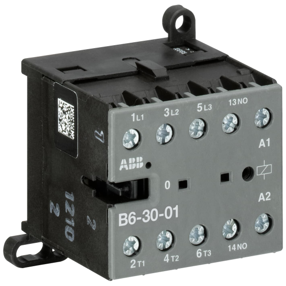 ABB GJL1211001R0011, B6-30-01, 9 Amper, 4 kW, 3 Kutuplu, Mini Kontaktör, 24 Volt AC, 1NK