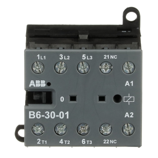 ABB GJL1211001R0013, B6-30-01, 9 Amper, 4 kW, 3 Kutuplu, Mini Kontaktör, 48 Volt AC, 1NK