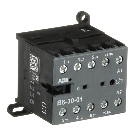 ABB GJL1211001R0013, B6-30-01, 9 Amper, 4 kW, 3 Kutuplu, Mini Kontaktör, 48 Volt AC, 1NK