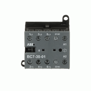 ABB GJL1313001R0011, BC7-30-01, 12 Amper, 5.5 kW, 3 Kutuplu, Mini Kontaktör, 24 Volt DC, 1NK