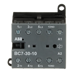 ABB GJL1313001R0105, BC7-30-10, 12 Amper, 5.5 kW, 3 Kutuplu, Mini Kontaktör, 220-240 Volt DC, 1NA