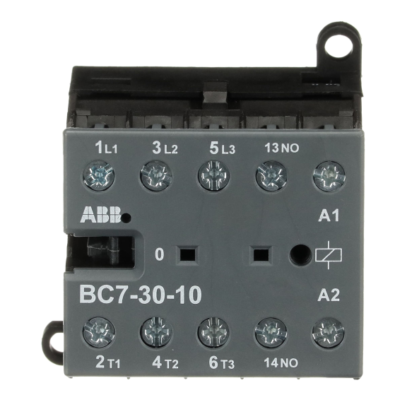 ABB GJL1313001R0105, BC7-30-10, 12 Amper, 5.5 kW, 3 Kutuplu, Mini Kontaktör, 220-240 Volt DC, 1NA