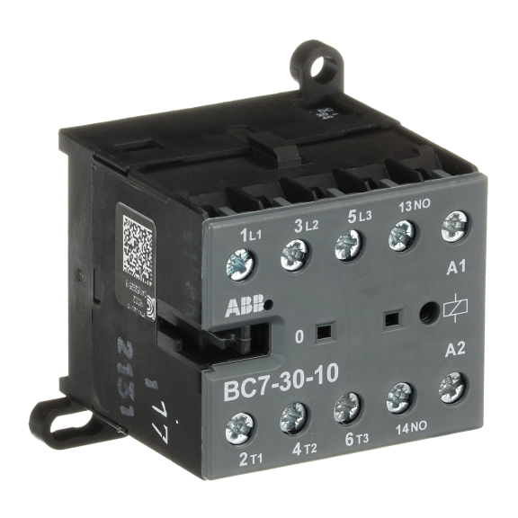 ABB GJL1313001R0105, BC7-30-10, 12 Amper, 5.5 kW, 3 Kutuplu, Mini Kontaktör, 220-240 Volt DC, 1NA