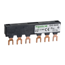 Schneider Electric GV2G245, TeSys Deca, 2 Adet GV2 için Besleme Barası, 63 Amper, 45 mm