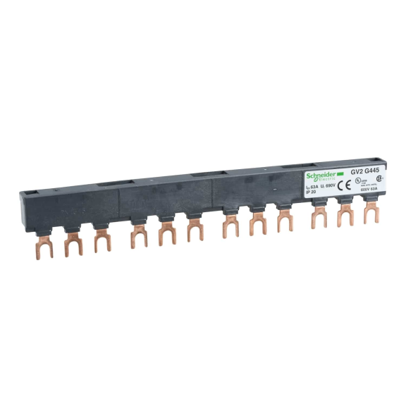 Schneider Electric GV2G445, TeSys Deca, 4 Adet GV2 için Besleme Barası, 63 Amper, 45 mm