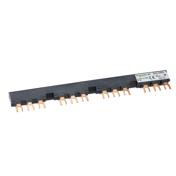 Schneider Electric GV2G454, TeSys Deca, 4 Adet GV2 için Besleme Barası, 63 Amper, 54 mm