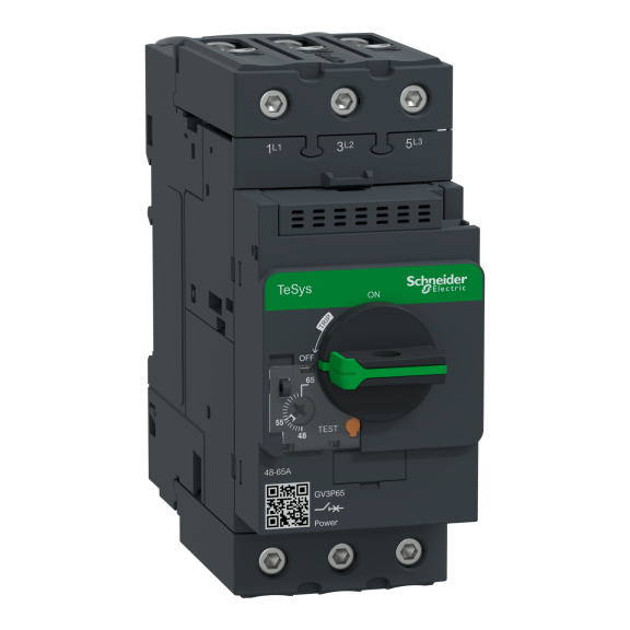 Schneider Electric GV3P65, TeSys Deca, 48-65 Amper, 30 kW, Motor Koruma Şalteri, 50 kA
