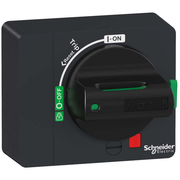 Schneider Electric GV4ADN01, TeSys Deca, GV4 Motor Koruma Şalterleri için Döner Kurma, Siyah, IP54